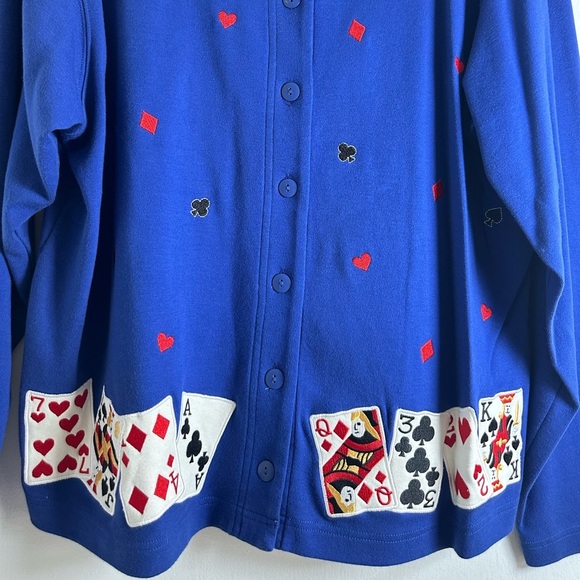 Bechamel Women’s Botton Down Blue Cardigan Sweater- Size Large - Picture 4 of 11